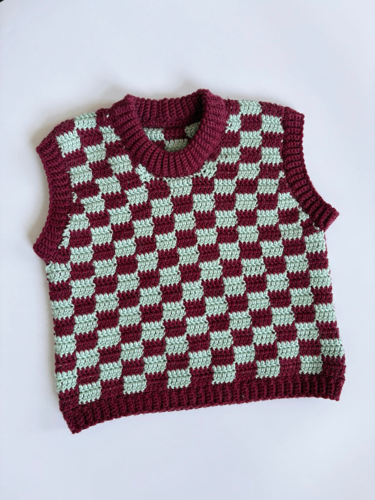 Easy Checkered Vest Baby – Crochet