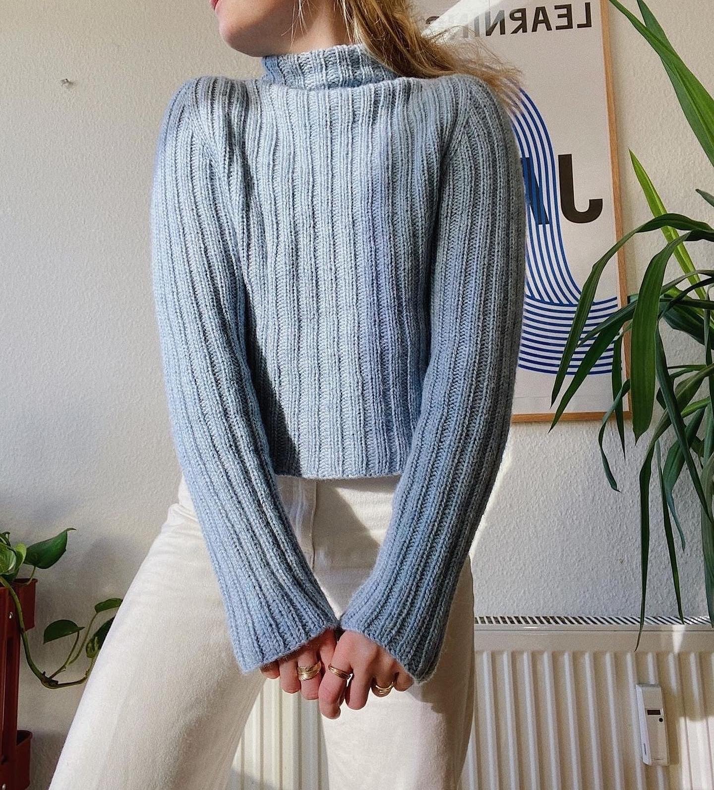 Easy Wide Rib Sweater English – easy as knit