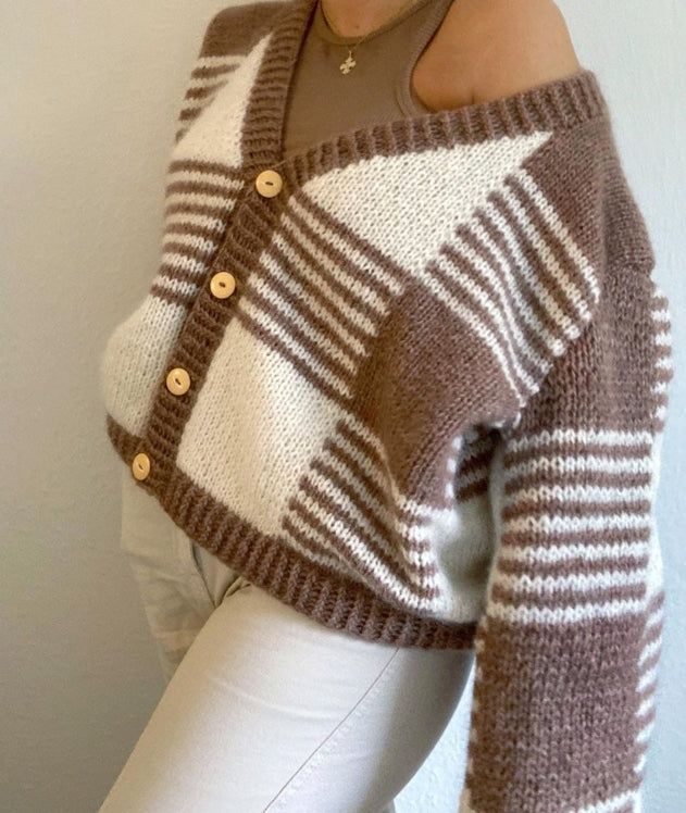 Square Cardi - både ensfarvet og ternet