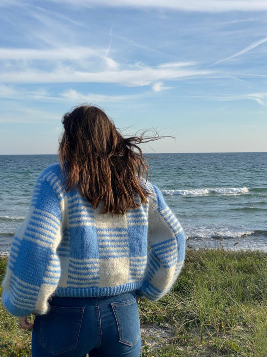 Square Cardi - einfarbig und Würfelmuster