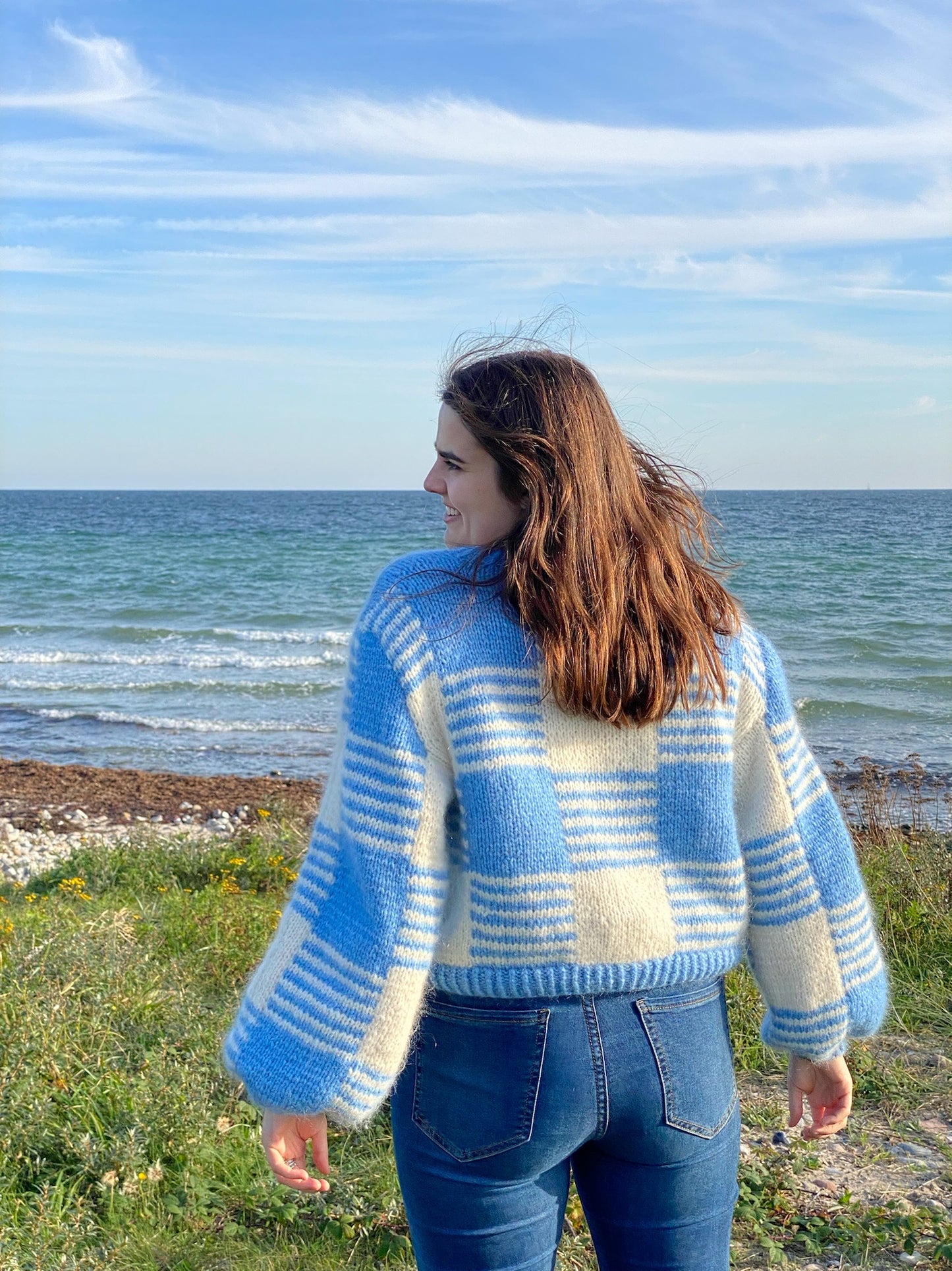 Square Cardi - både ensfarvet og ternet
