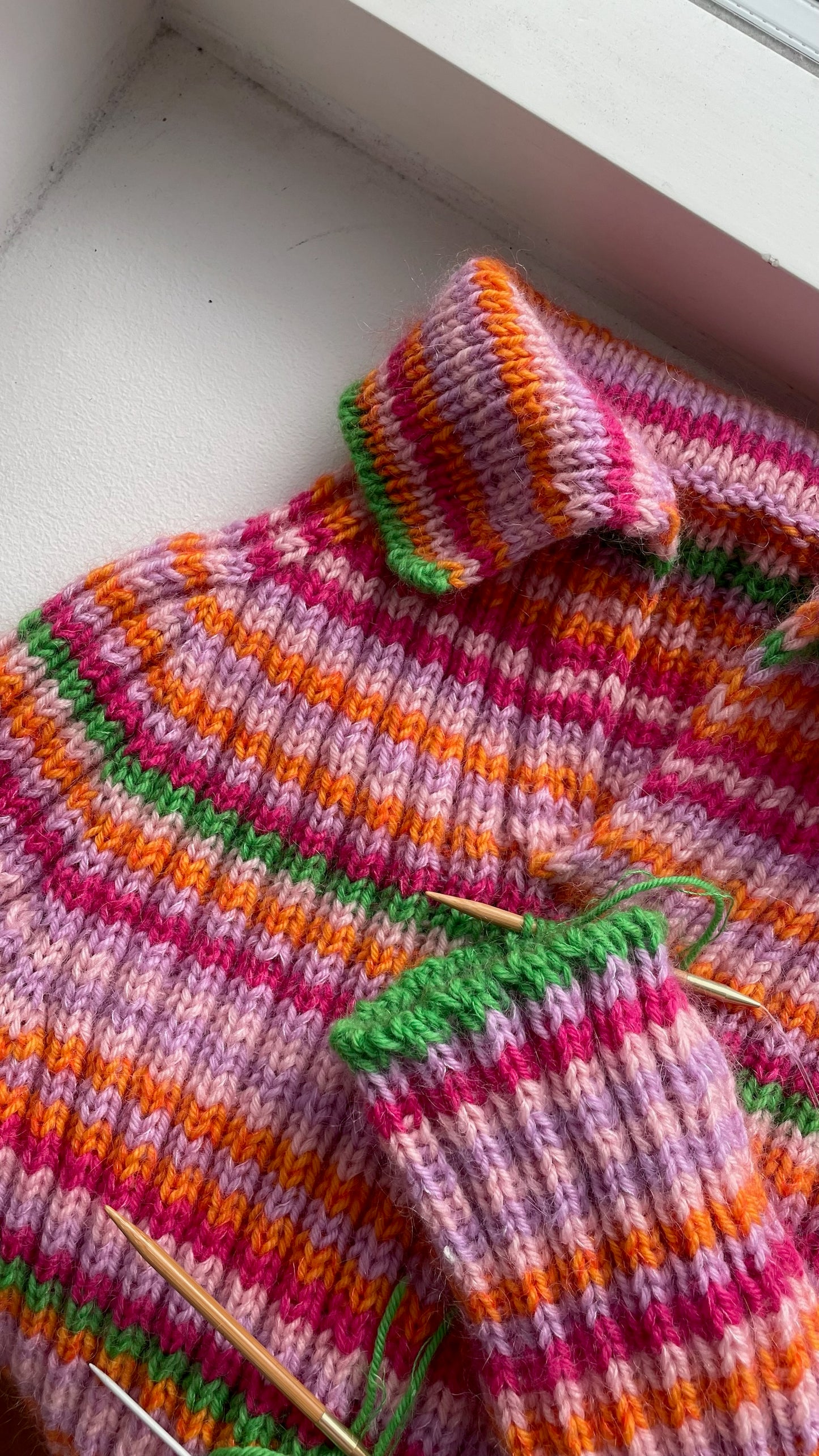 Easy Wide Rib Polo Sweater