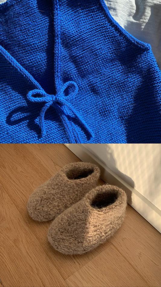 Learn to Knit – Ultra Easy Slippers & Ultra Easy Top (Open Edition) Bundle