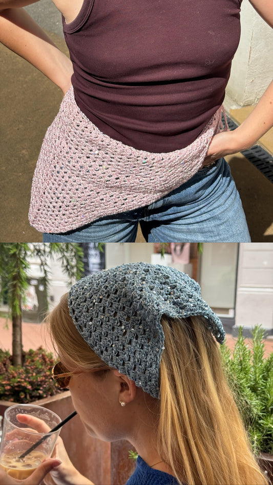 Ultra Easy Bandana + Hip Scarf - Crochet Bundle