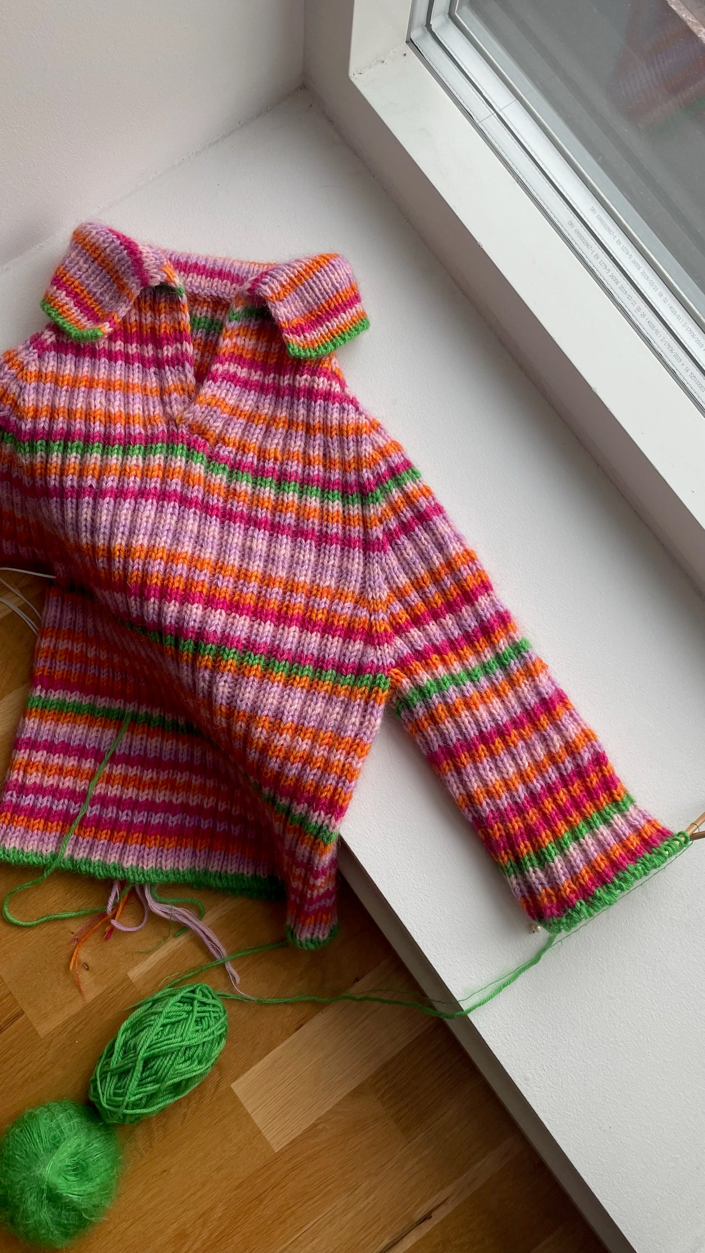 Easy Wide Rib Polo Sweater