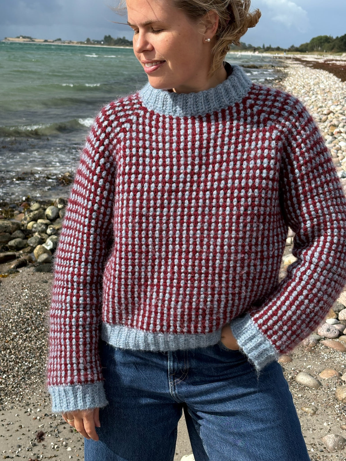 Easy Moss Stitch Sweater
