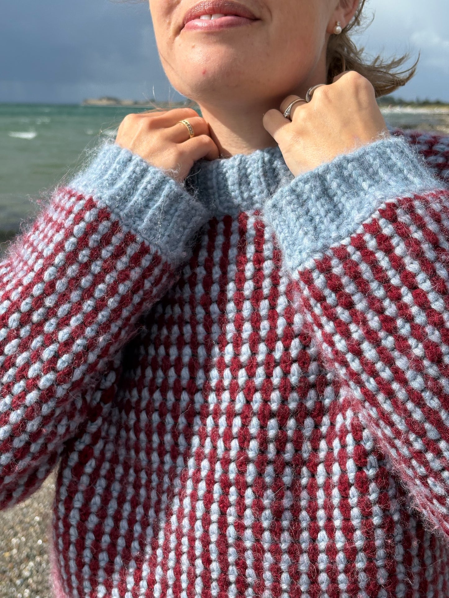 Easy Moss Stitch Sweater