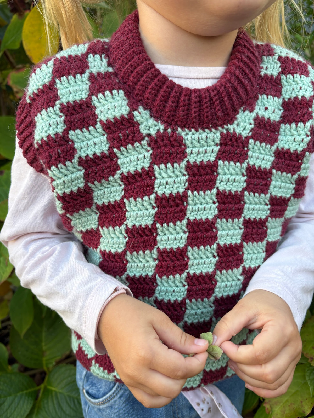 Easy Checkered Vest Baby – Crochet