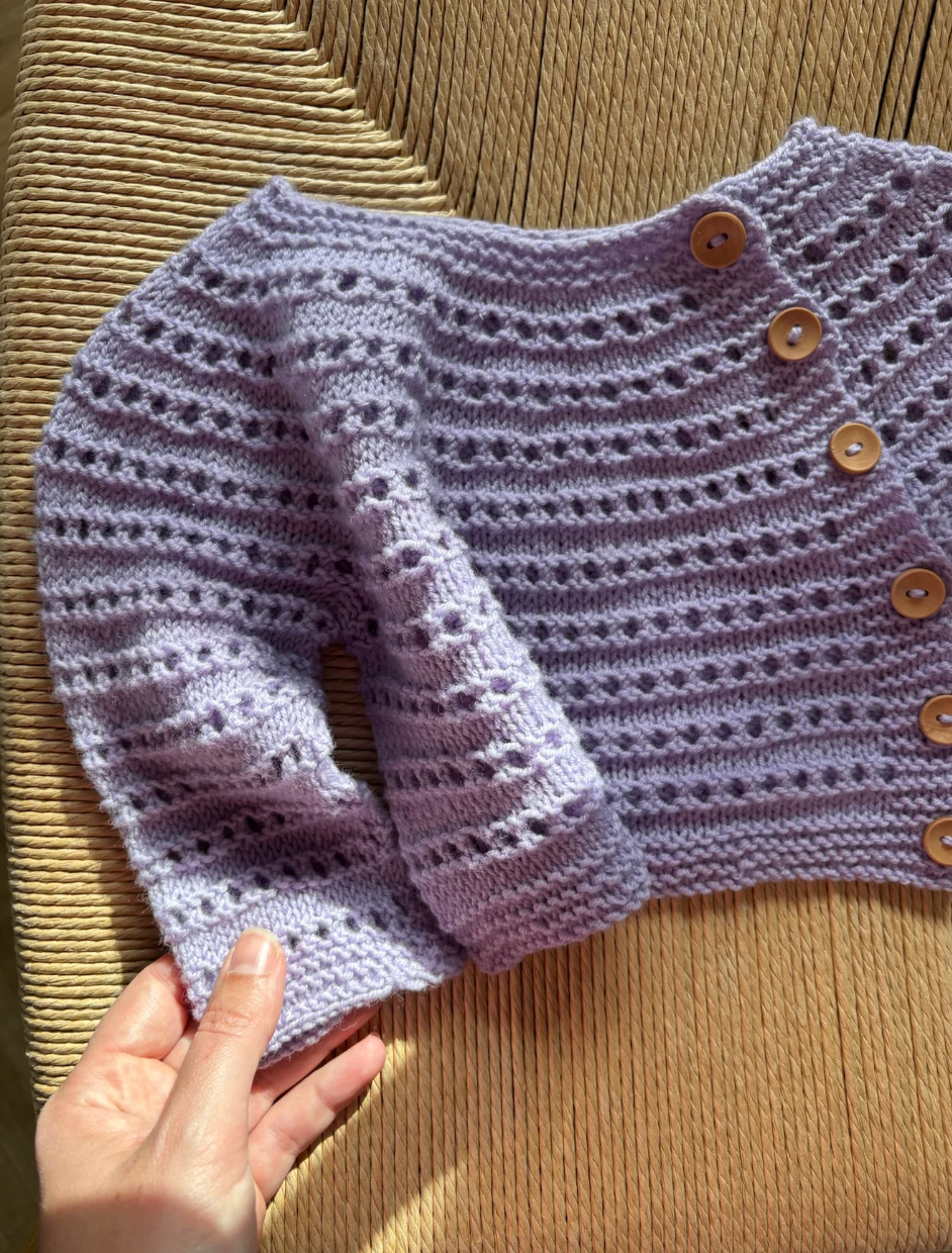 Learn Lace – Spring Cardigan Adult & Baby
