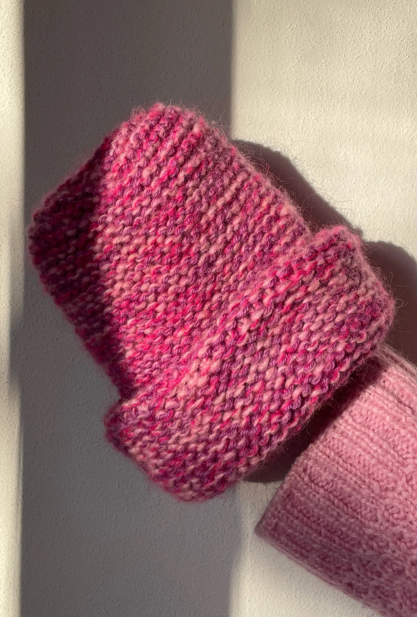 Ultra Easy Garter Stitch Beanie + Mittens