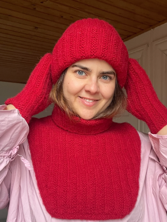 Easy Daily Beanie, Neck + Mittens