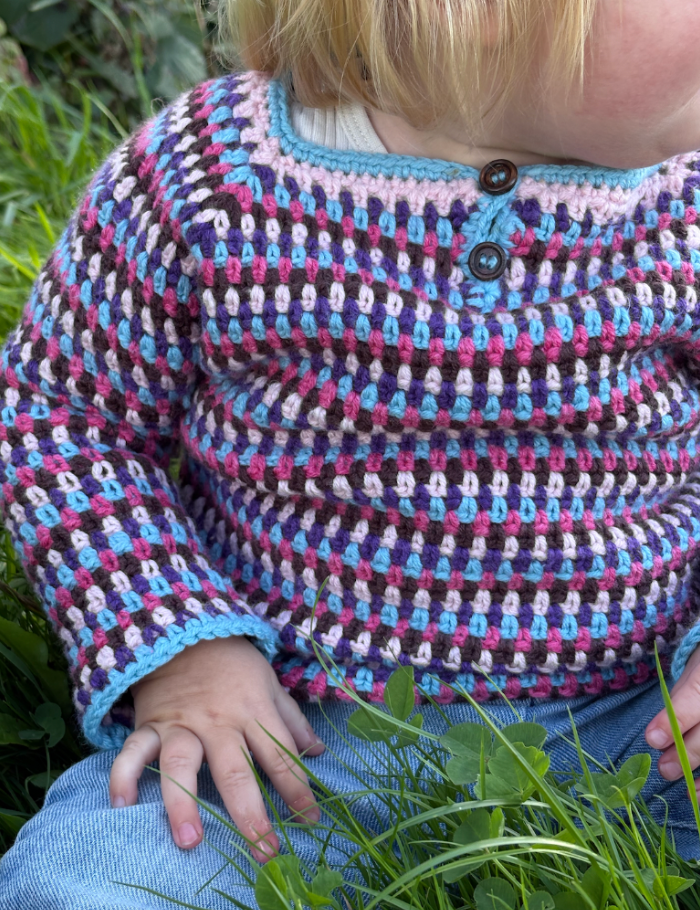 Ultra Easy Moss Stitch Blouse Baby - Crochet