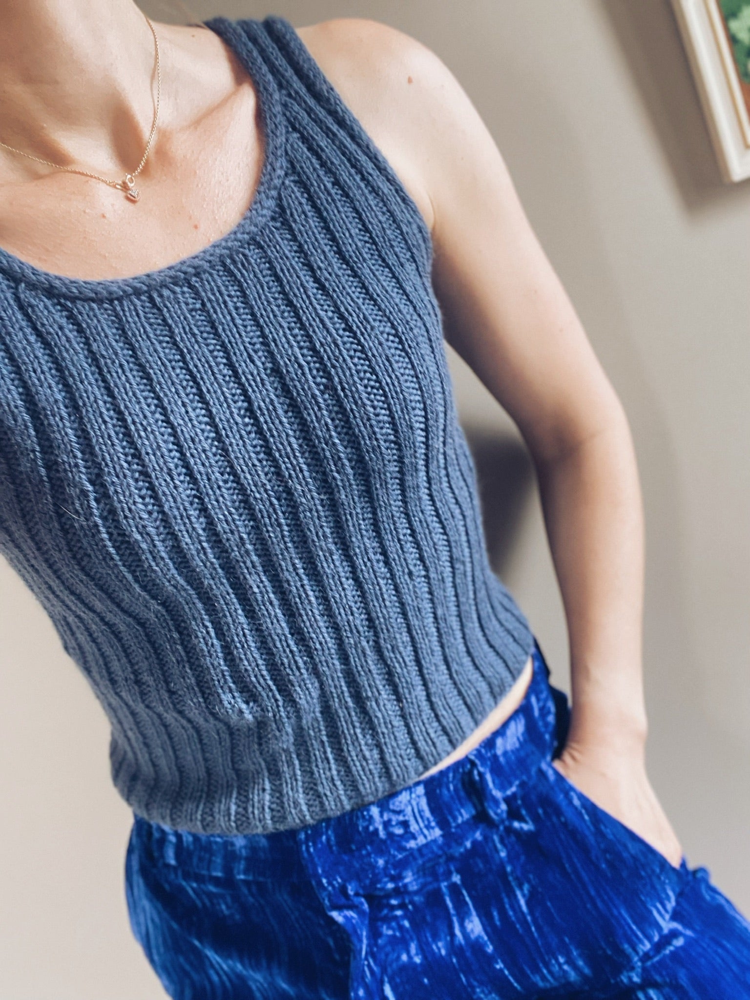 Ribbed Knit Tank Sweater