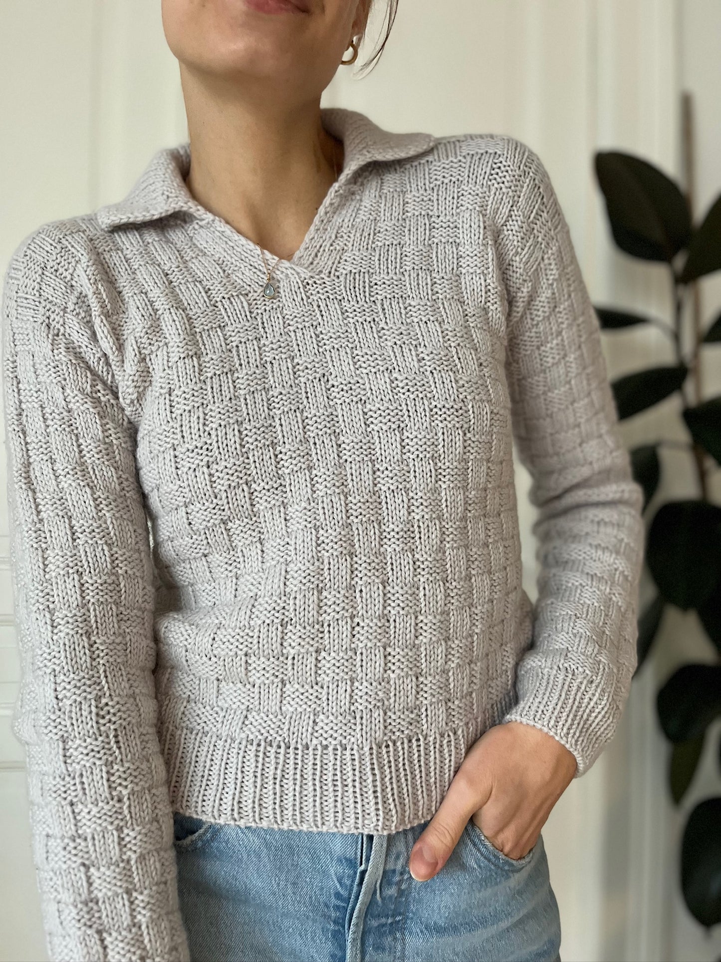 Easy Square Polo Sweater