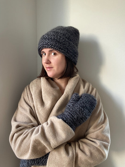 Ultra Easy Garter Stitch Beanie and Mittens