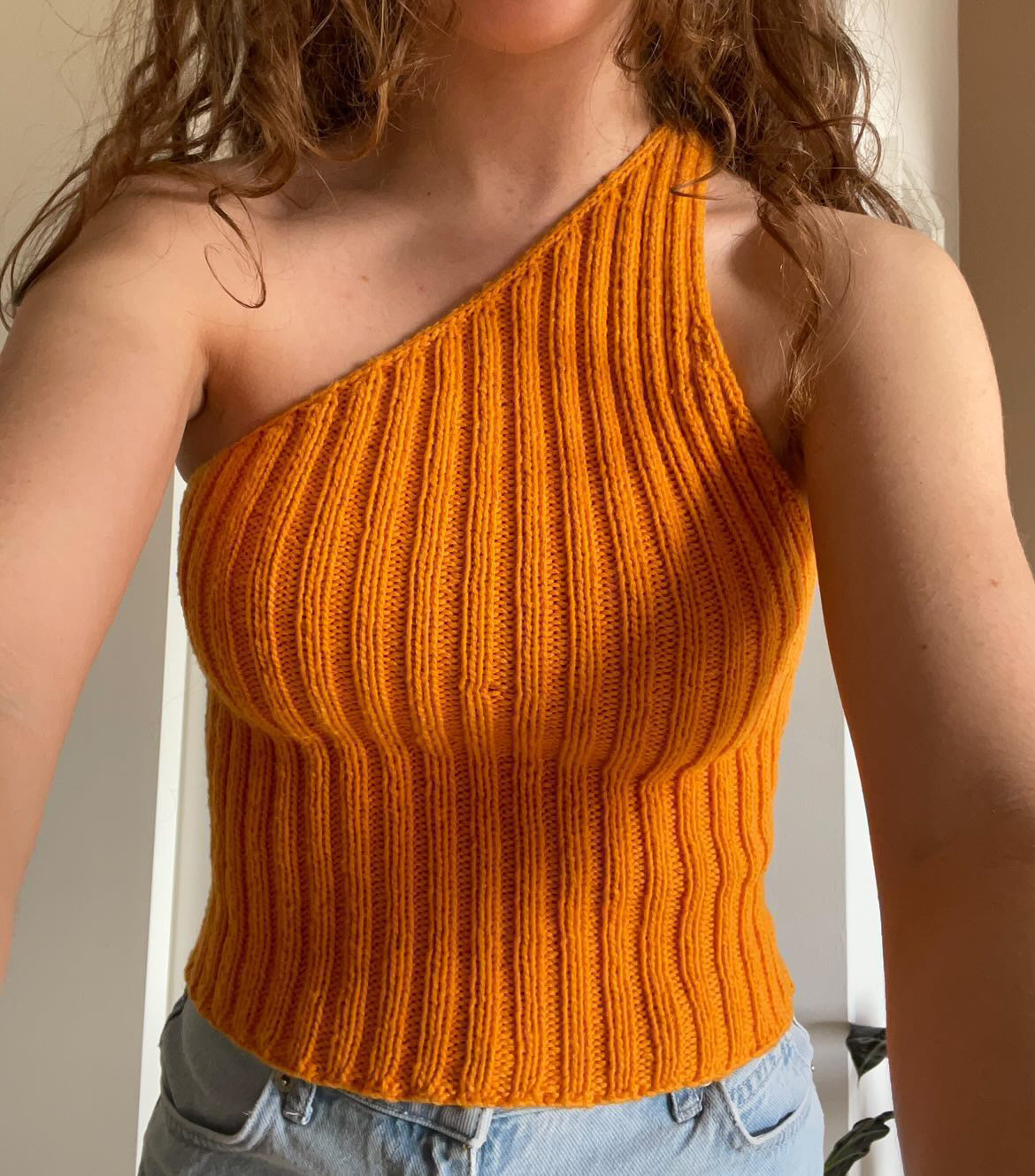 Easy One Shoulder Top – easy as knit