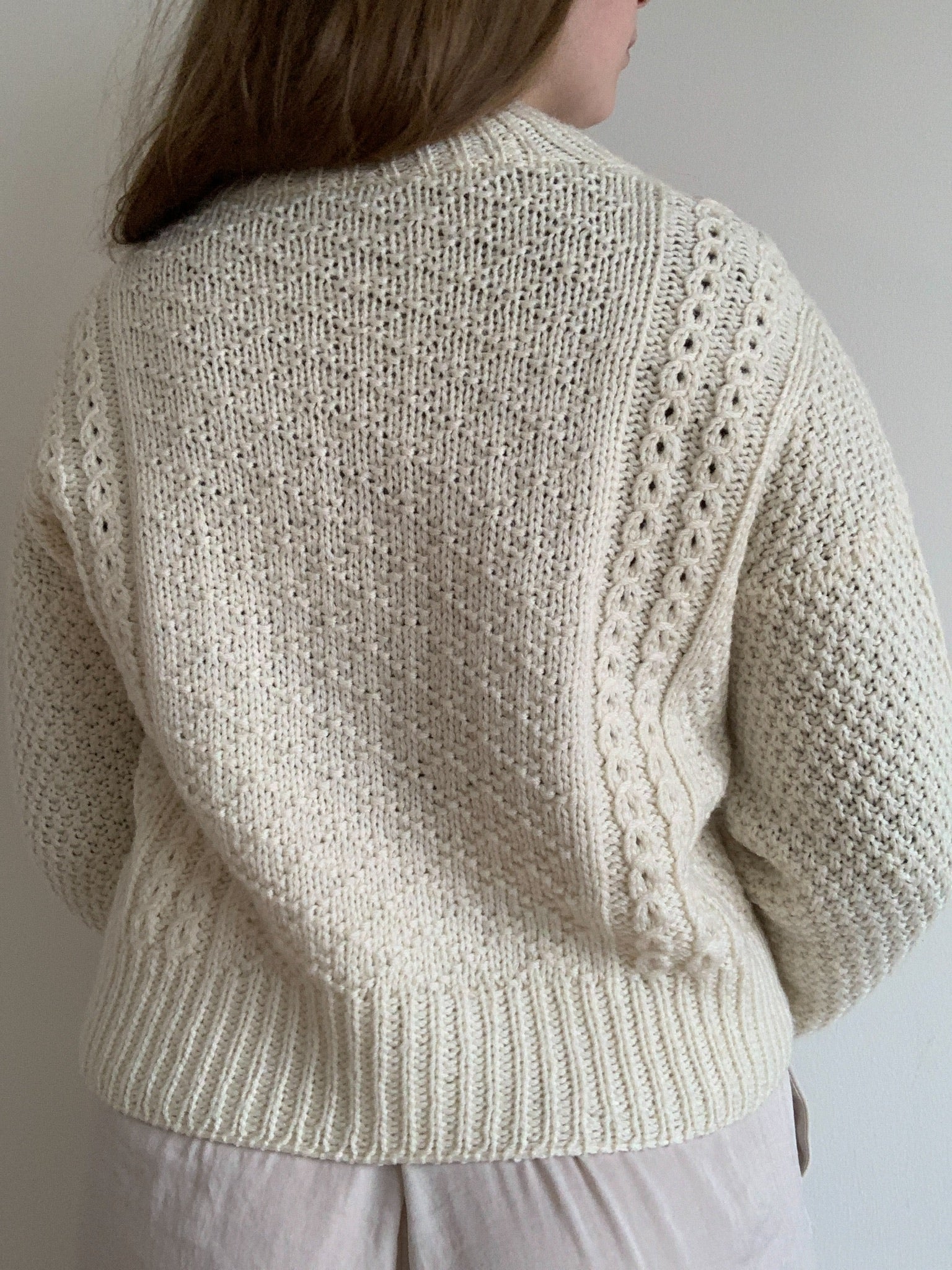 Diamond Structure Sweater English – easy as knit